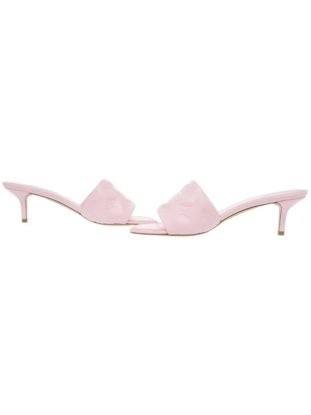Louis Vuitton Revival Line Monogram Leather Pink Mules